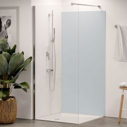 Panneau mural douche aluminium composite Winwall Trend gris clair vendu à l'unité ou en set, différentes tailles au choix