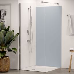 Panneau mural douche aluminium composite Winwall Trend gris vendu à l'unité ou en set, différentes tailles au choix