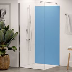 Panneau mural douche aluminium composite Winwall Trend bleu clair vendu à l'unité ou en set, différentes tailles au choix