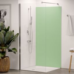 Panneau mural douche aluminium composite Winwall Trend vert tilleul vendu à l'unité ou en set, différentes tailles au choix