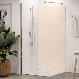 Panneau mural douche aluminium composite Winwall Marmor jaune vendu à l'unité ou en set, différentes tailles au choix