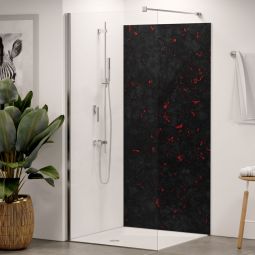 Panneau mural douche aluminium composite Winwall Lava vendu à l'unité ou en set, différentes tailles au choix