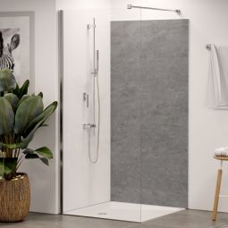 Panneau mural douche aluminium composite Winwall Struktur gris foncé vendu à l'unité ou en set, différentes tailles au choix