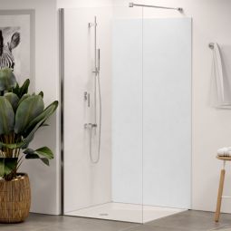 Panneau mural douche aluminium composite Winwall Beton clair vendu à l'unité ou en set, différentes tailles au choix