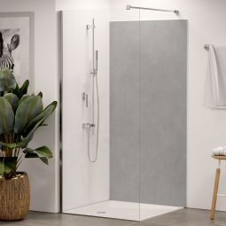 Panneau mural douche aluminium composite Winwall Beton foncé vendu à l'unité ou en set, différentes tailles au choix