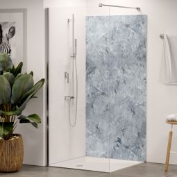 Panneau mural douche aluminium composite Winwall Steindekor vendu à l'unité ou en set, différentes tailles au choix