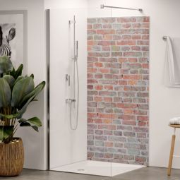Panneau mural douche aluminium composite Winwall Brique vendu à l'unité ou en set, différentes tailles au choix