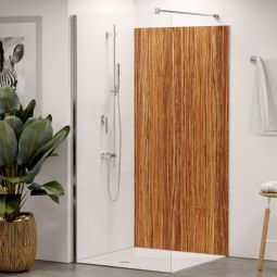 Panneau mural douche aluminium composite Winwall Zebrano vendu à l'unité ou en set, différentes tailles au choix