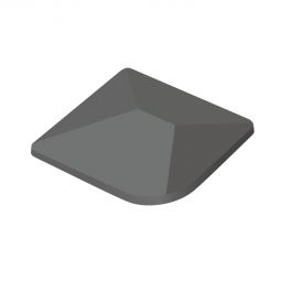 Capuchon de poteau en aluminium anthracite pour clôture de jardin pour poteaux d'angle de section 60x60 mm
