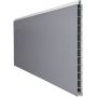 Clôture occultante Grola BasicLine Premium lame simple couleur gris argent panneau à lamelles