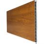 Clôture à emboîter en PVC GroJa BasicLine lame simple couleur golden oak panneau à lamelles 