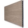Clôture à emboîter en PVC GroJa BasicLine lame simple couleur sheffield oak panneau à lamelles 
