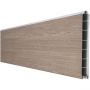 Clôture à emboîter étroite PVC GroJa BasicLine lame simple couleur sheffield oak panneau à lamelles 