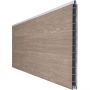 Clôture occultante Grola BasicLine Premium lame simple couleur sheffield oak panneau à lamelles