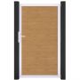Portail simple GroJa BasicLine PVC pour clôture à lames emboîtables chêne naturel
