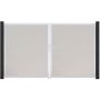 Portail double GroJa BasicLine PVC pour clôture emboîtables, couleur blanc