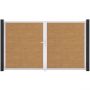 Portail double GroJa BasicLine PVC pour clôture emboîtables, couleur chêne naturel