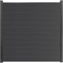 Clôture à emboîter étroite PVC GroJa BasicLine couleur gris anthracite panneau à lamelles 