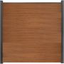 Clôture à emboîter étroite PVC GroJa BasicLine couleur golden oak panneau à lamelles 