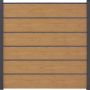 Clôture occultante Grola BasicLine Premium couleur chêne cendré natur panneau à lamelles