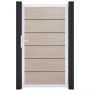 Porte clôture à lames GroJa BasicLine Premium PVC, couleur sheffield oak