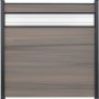 Clôture à lames Solid GroJa panneau de confidentialité et insert design en verre ESG de 30 cm, bi-color co-extrudé
