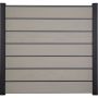 Clôture GroJa Solid Grande Premium panneau à composer bi-color sand palissade
