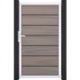 Portillon pour clôture emboîtable GroJa Solid Grande Premium, bi-color co-extrudé