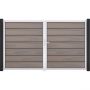 Portail double GroJa Solid Grande Premium à lames emboîtables bi-color co-extrudé