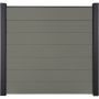 GroJa Solid Grande Clôture Pare-vue Gris Barrière à lamelles