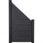 Clôture GroJa Grande raccord panneau à composer gris anthracite co-extrudée palissade
