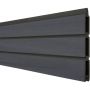 Clôture GroJa Solid Rhombus BPC (bambou composite) lame pour panneau à composer gris pierre co-extrudée palissade en losange