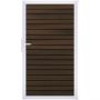 Portail clôture emboîtables GroJa Solid Rhombe en BPC, couleur noyer co-extrudé