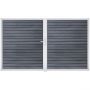 Portail clôture emboîtables GroJa Solid Rhombe en BPC, couleur gris pierre co-extrudé