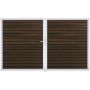Portail clôture emboîtables GroJa Solid Rhombe en BPC, couleur noyer co-extrudé