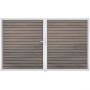 Portail clôture emboîtables GroJa Solid Rhombe en BPC, couleur bi-color co-extrudé