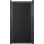 Clôture occultant GroJa Viento verticale gris anthracite avec cadre en aluminium anthracite DB 703, panneau à lames
