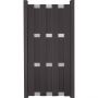 Clôture préfabriquée GroJa protection visuelle anthracite/argent panneau lamelles étroite