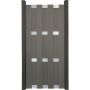 Clôture préfabriquée GroJa protection visuelle gris clair étroit panneau lamelles 