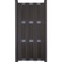 Clôture préfabriquée GroJa protection visuelle anthracite/argent panneau lamelles étroite