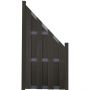 Clôture préfabriquée GroJa clôture de protection visuelle anthracite/argent raccord panneau lamelles étroite
