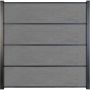 Panneau clôture à lames GroJa Premo HPL gris béton