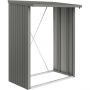 Abri bûches Biohort WoodStock gris quartz métallisé