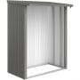 Paroi arrière pour abri à bûches Biohort WoodStock gris quartz métallisé