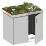 Binto cache poubelle 2 box HPL-gris pot de fleur