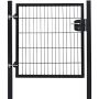 Portillon grille anthracite foncé à 1 battant Wellker
