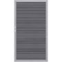 Porte pour panneau brise-vue TraumGarten SYSTEM PLATINUM XL Gris, cadre Argenté