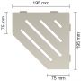 Tablette de douche étagère aluminium Schlüter SHELF-E-S2 TSC WAVE crème finition structurée
