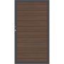 Porte pour panneau brise-vue TraumGarten SYSTEM PLATINUM Marron, cadre Anthracite