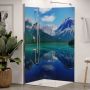 Panneau mural de douche Winwall en composite aluminium Lac de montagne